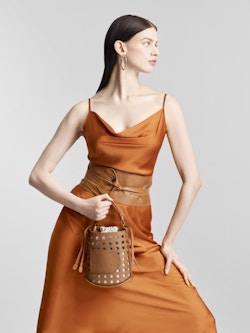 Delvaux Pin Daily in Brown 啡色/ 水桶包, 名牌, 手袋及銀包- Carousell