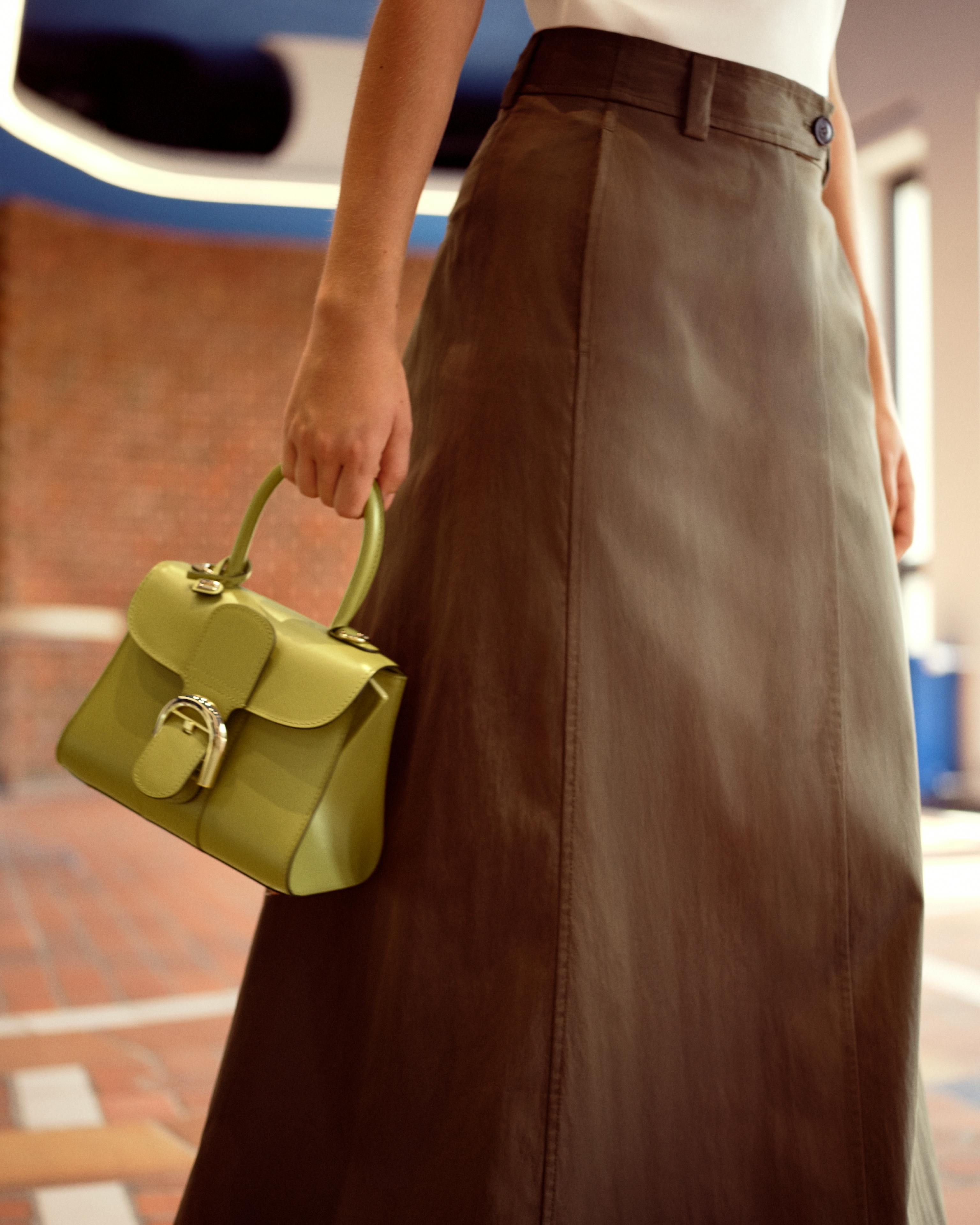 SS25 DELVAUX SUMMER CONTENT Brillant Mini Box Calf Kiwi 4 X5