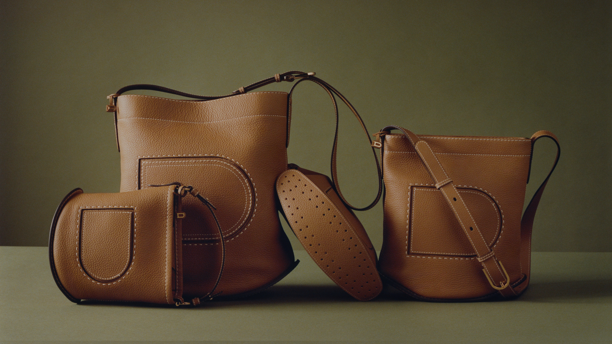 DELVAUX Bag Handbag Tote Calf Leather Women's Black w/ storage bags | eBay