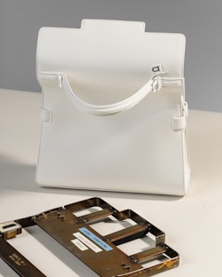 Delvaux White Leather Tempete MM Top Handle Bag Delvaux