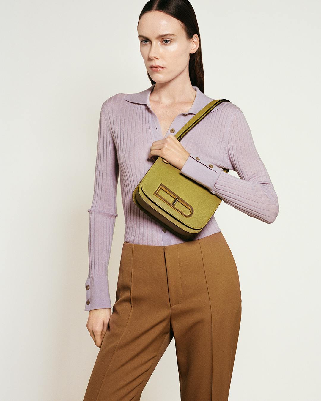 DELVAUX☆Lingot Small レザー ショルダーバッグ デルヴォー DELVAUX DELVAUX ショルダーバッグ Lingot ランゴー