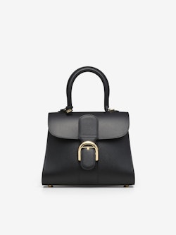 Delvaux Black Leather Mini Le Brillant Top Handle Bag Delvaux