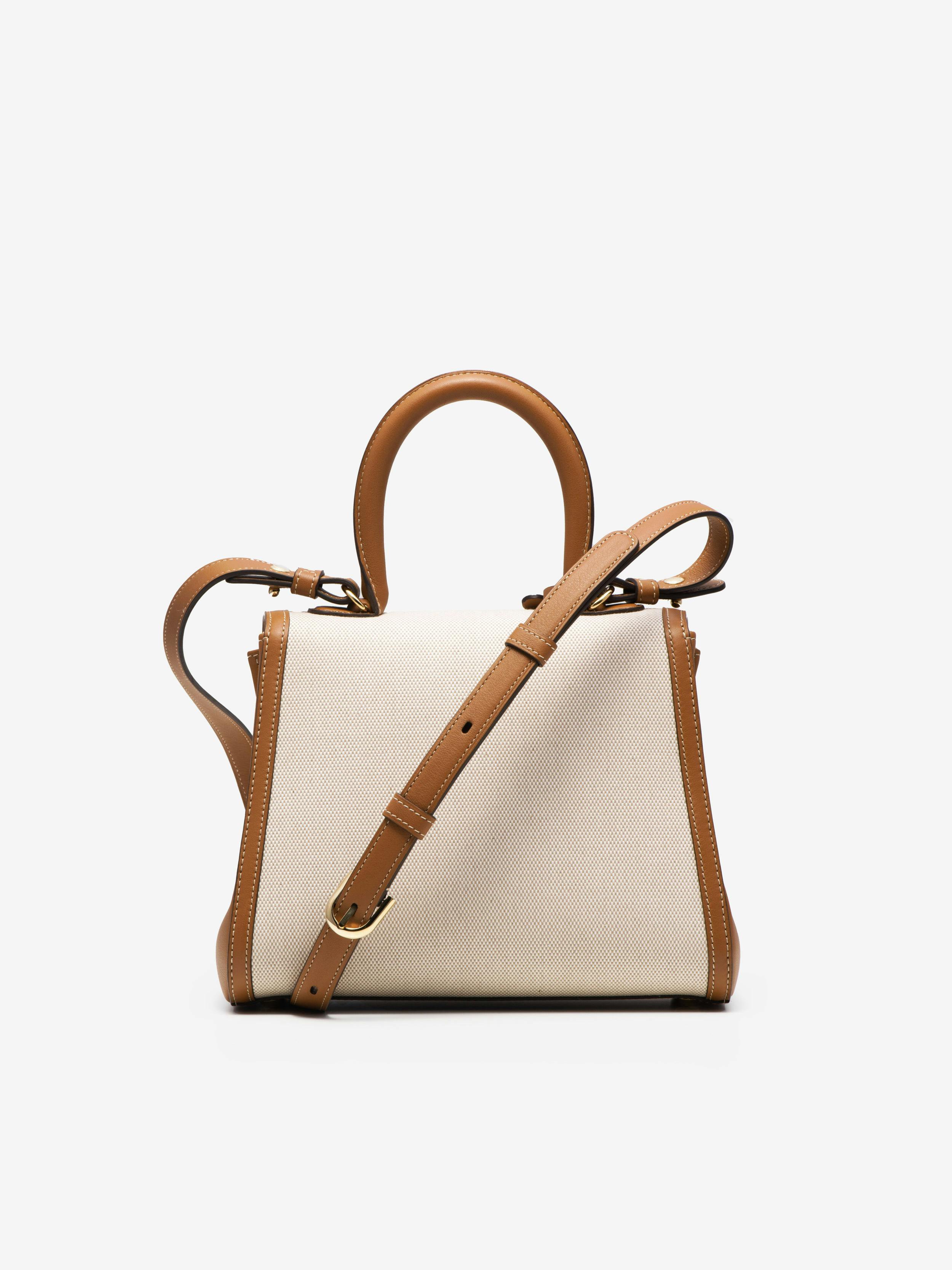 DELVAUX☆Brillant PM キャンバス_パリ発 DELVAUX*Brillant PM レザー&キャンバス ハンドバッグ*送料込