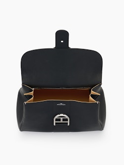 Delvaux Handbag Brillant GM Box Calf Leather White and Black