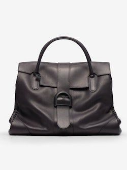 Delvaux Brillant GM Men's Leather Briefcase Black