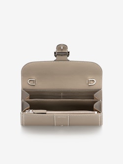 Brillant Compact Wallet in Rodeo Calf - Tourterelle I - Medium Size - Maison Delvaux