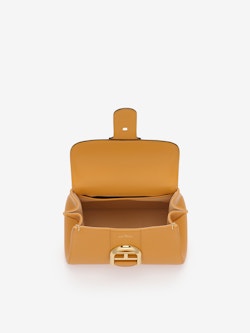 DELVAUX, 'Brillant Mini Rodéo' leather satchel, SAFRAN