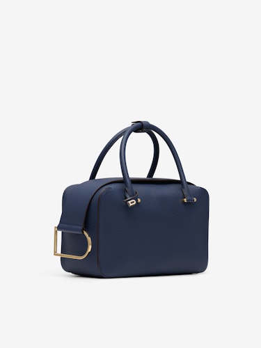 Cool box leather handbag Delvaux Blue in Leather - 24598225
