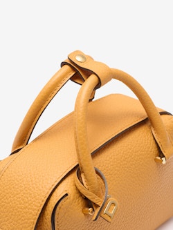 Delvaux 'cool Box Mm Bohème' Leather Trim Woven Raffia Bag In