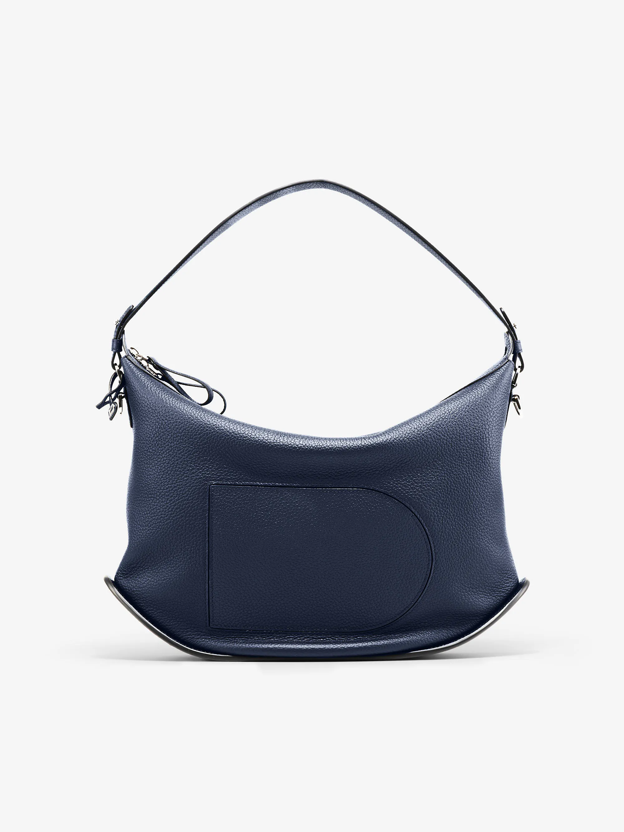 DELVAUX(デルボー) ショルダーバッグ パン スウィング ブルーグレー レザー 上品でコンパクトなサイズ感が可愛い。【デルヴォー】の名品バッグ