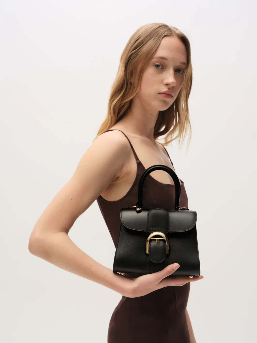 極美品【DELVAUX】デルヴォーブリヨン ミニ  SO BLACK Delvaux デルヴォー ハンドバッグ ブリヨン マイクロ ブラック