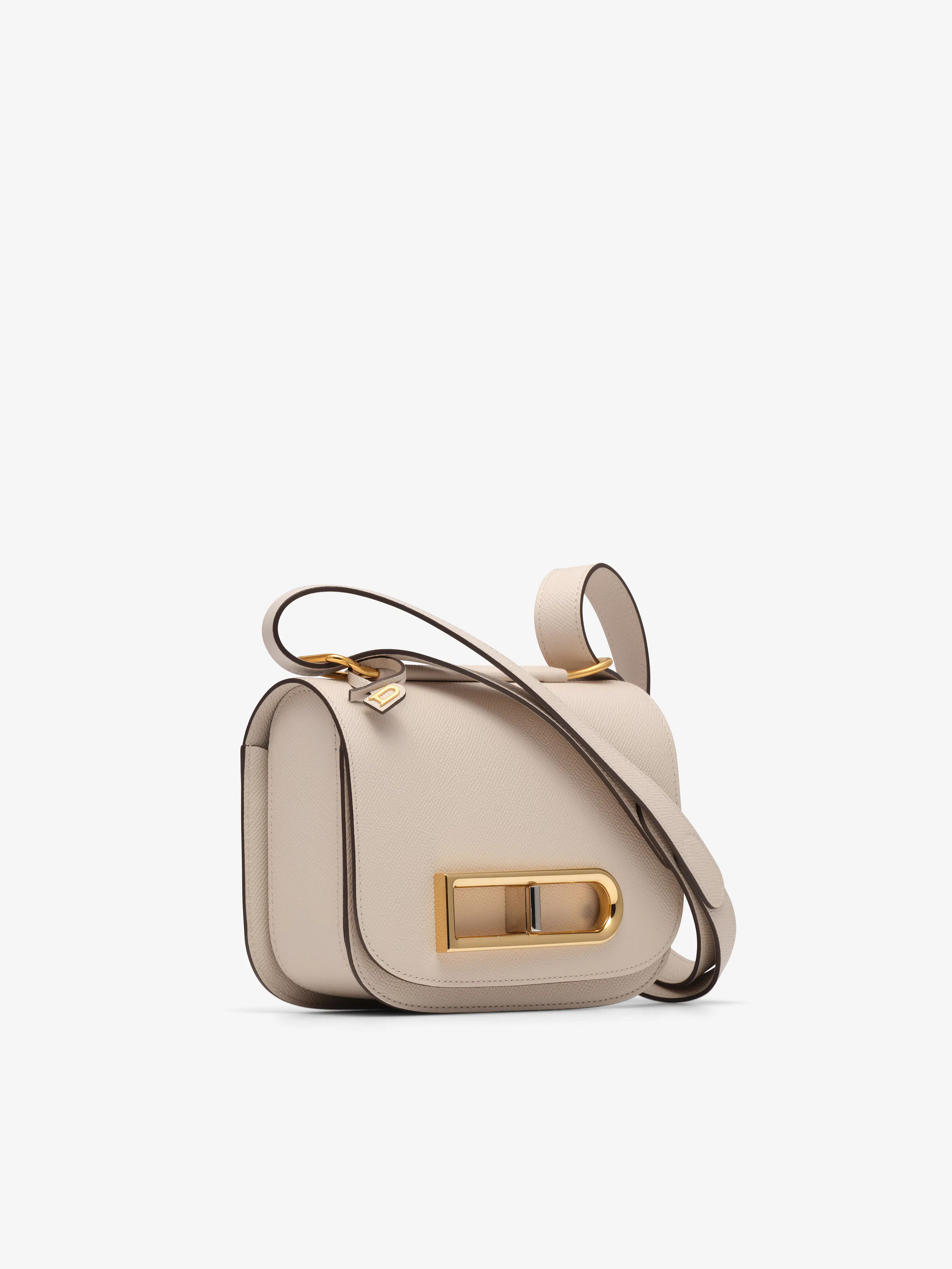美品】DELVAUX 酸い メンズ クラッチバッグ Dロゴ ゴールド 希少デザイン