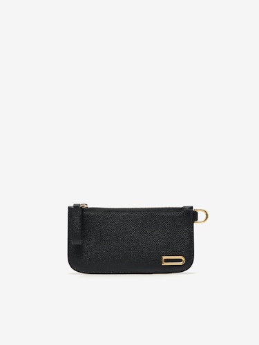 Signature zip around leather wallet Delvaux Black in Leather - 34313888
