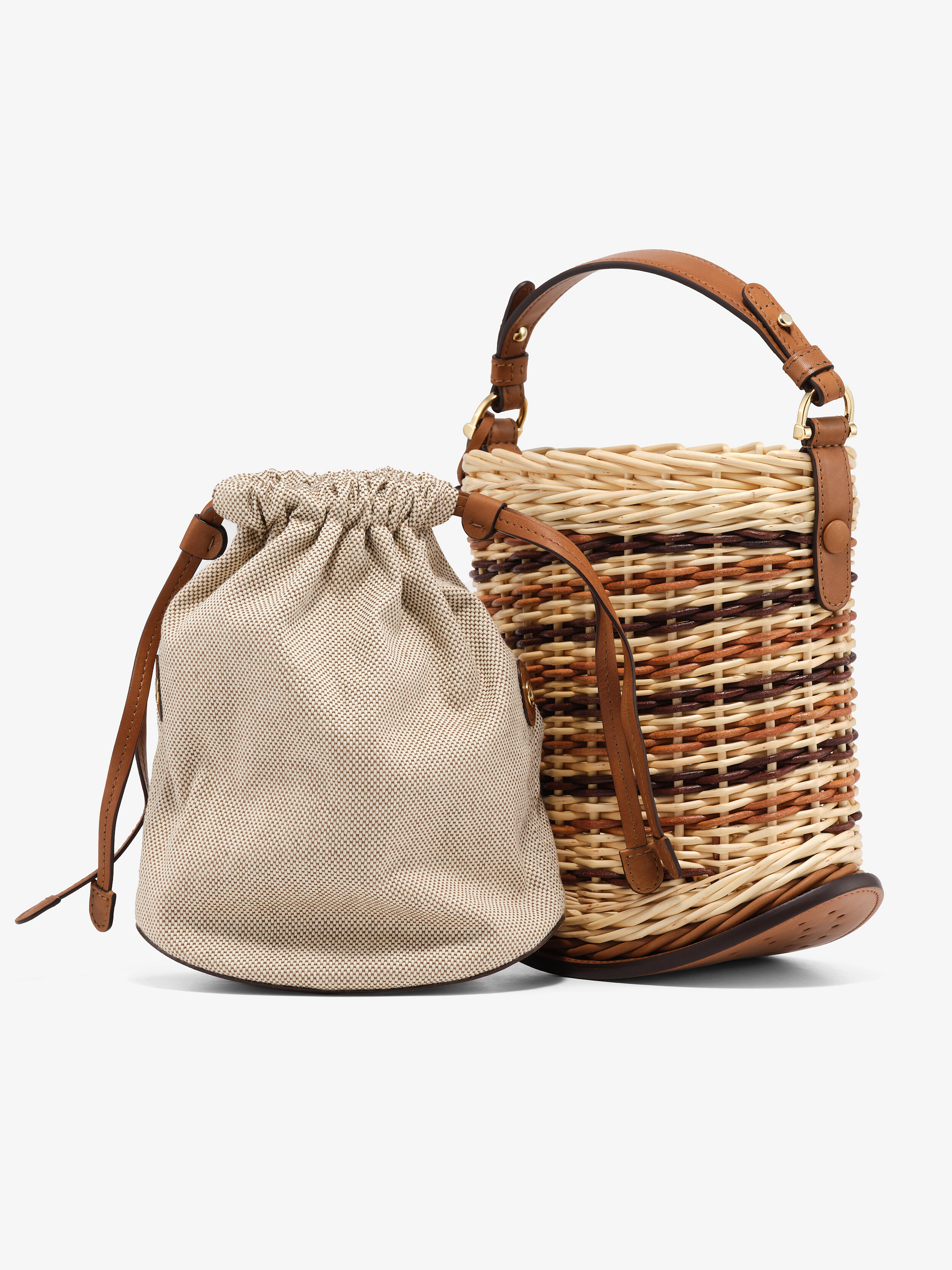 Pin Mini Bucket Osier Natural - Hazel - Top handles