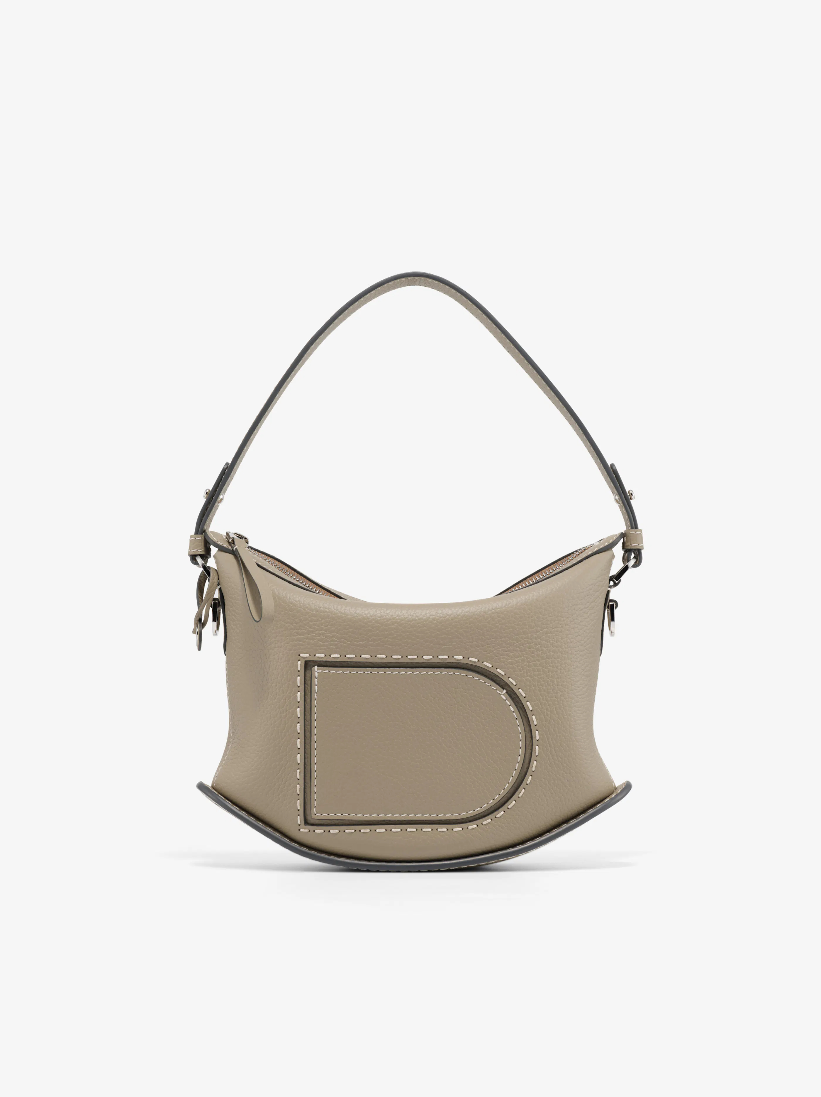 Delvaux Cool Box Mini Cool Box Mini Taurillon Clemence soft grain leather 2way Shoulder Handbag Vegetal Gold Brown