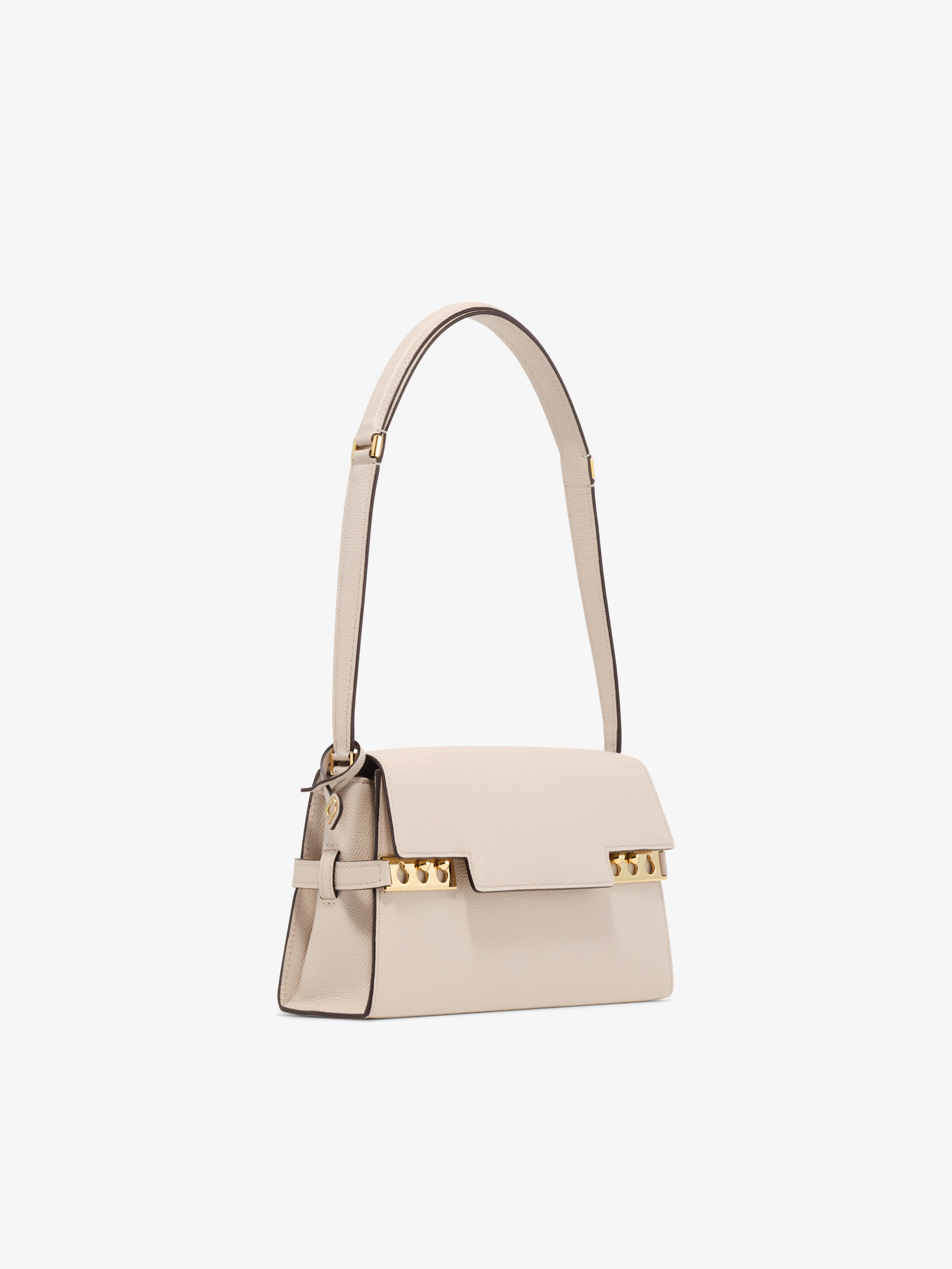 美品 デルボー パン サーピケ レザー ベジタルアイボリー ショルダー  