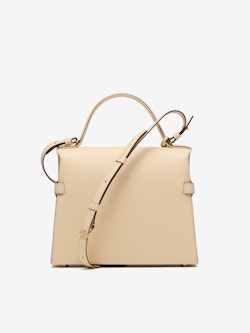Delvaux Beige Leather Tempete GM Top Handle Bag