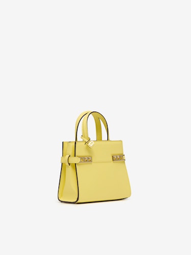 DELVAUX Smooth Calfskin Mini Tempete Satchel Yellow 904753