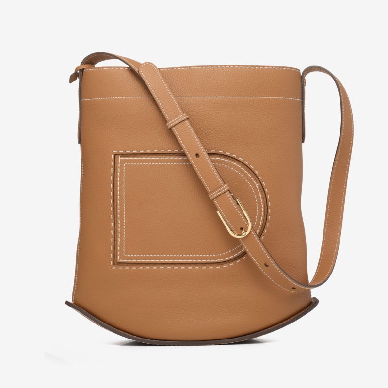 Delvaux Grained Leather Shoulder Bag - Brown Shoulder Bags