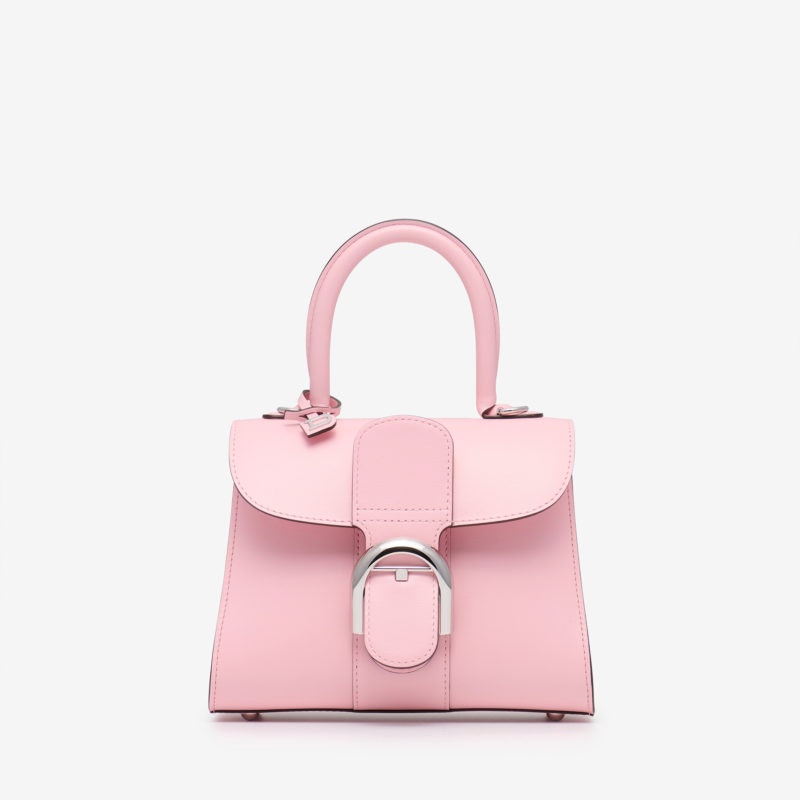 Delvaux Leather Brillant PM - Pink Handle Bags, Handbags