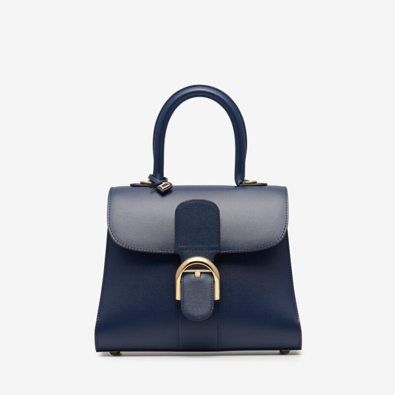 Top Handles Bag for Women - Brillant PM in Box Calf - Night Sky - Medium Size - Maison Delvaux