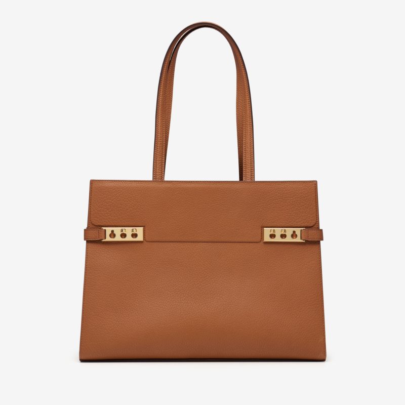 Leather bag Delvaux Orange in Leather - 36218273