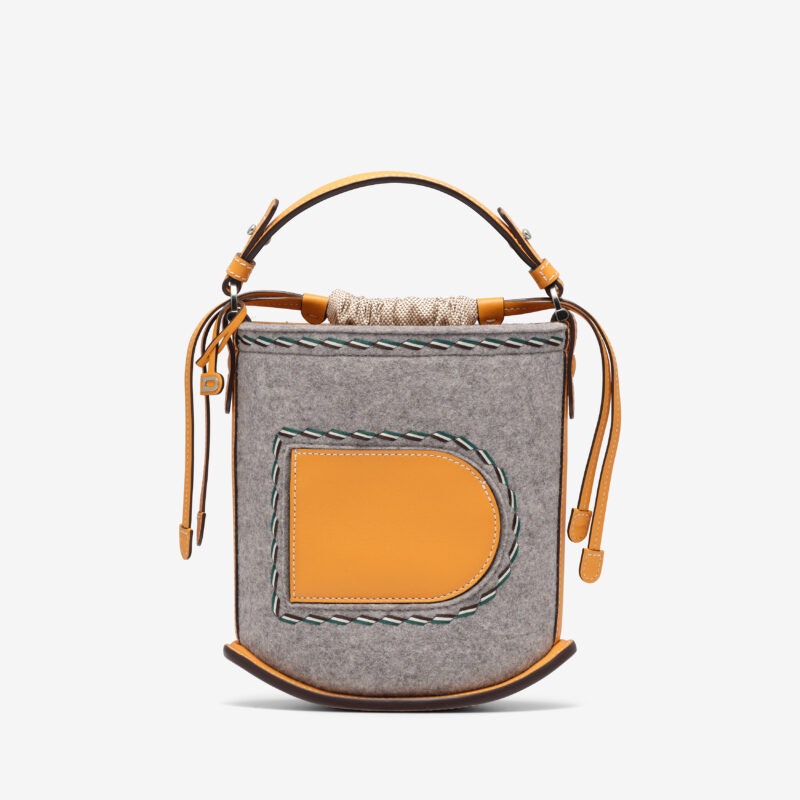 Maison Delvaux Women's Pin Mini Bucket Top Handles Bag